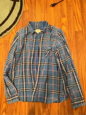 3 total different color Plaid Button-Up Shirts